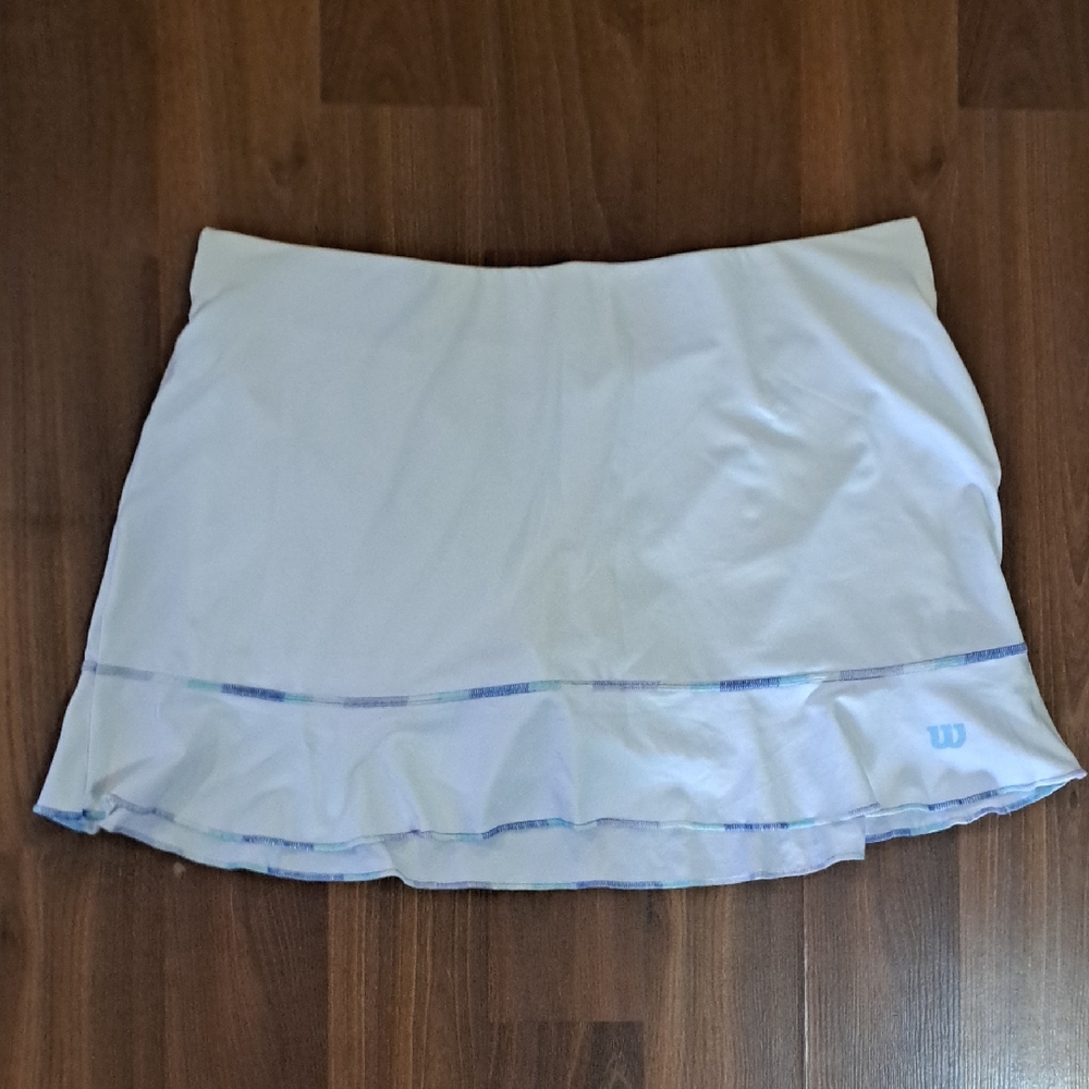 Wilson White Women’s Athletic Skort with Ruffle Hem